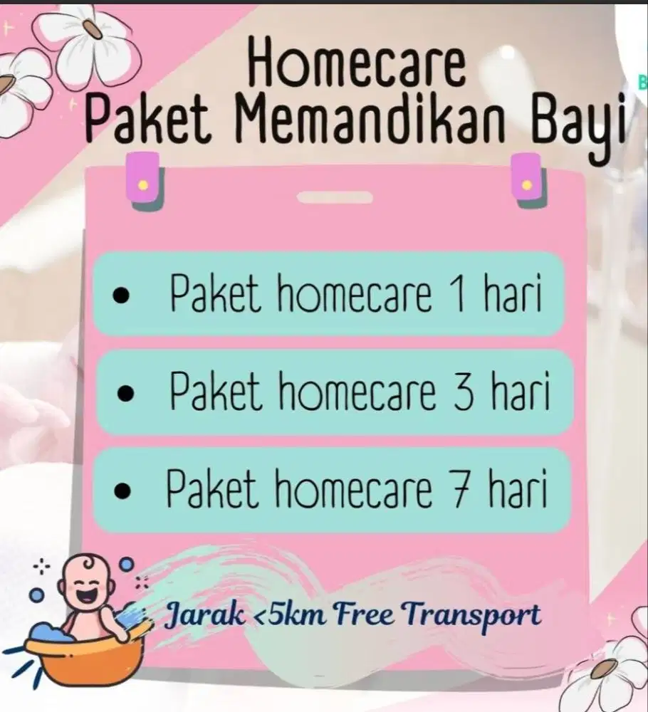 Jasa memandikan bayi Newborn. Bersertifikat.