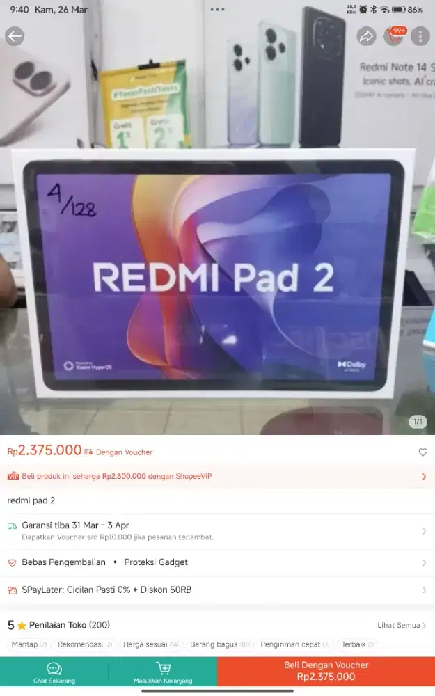 Tablet redmi pad 2 4+4