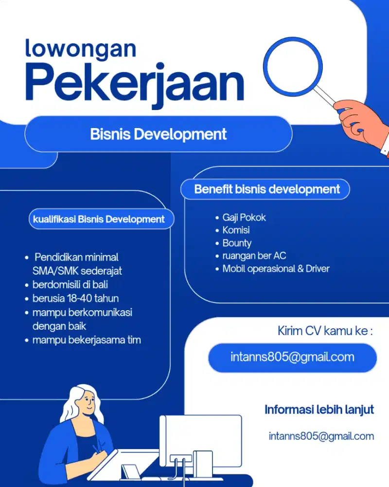 info lowongan pekerjaan bagian bisnis development