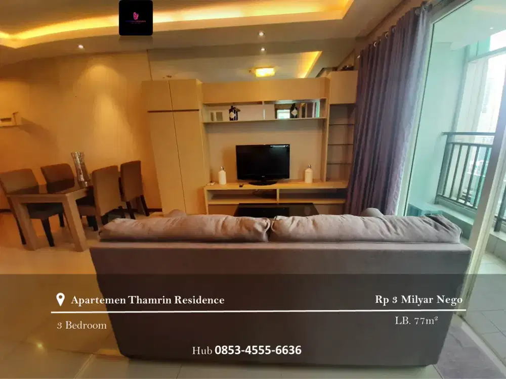 Dijual Apartement Thamrin Residence Unit Premiere High Floor 2BR Full Furnished