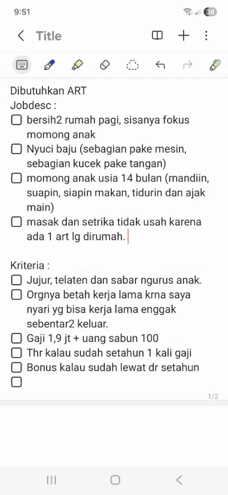 Menxari art momong majikan langsung
