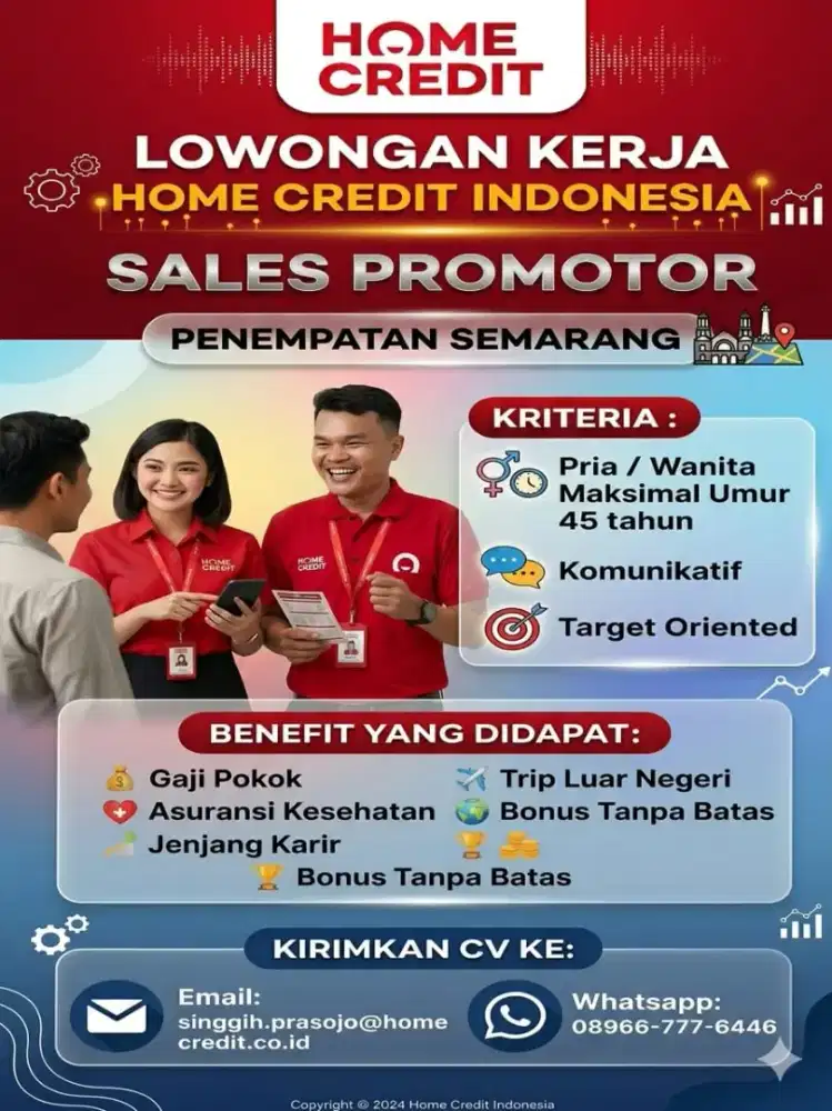 Dibutuhan Sales Promotor Home Credit Area Semarang