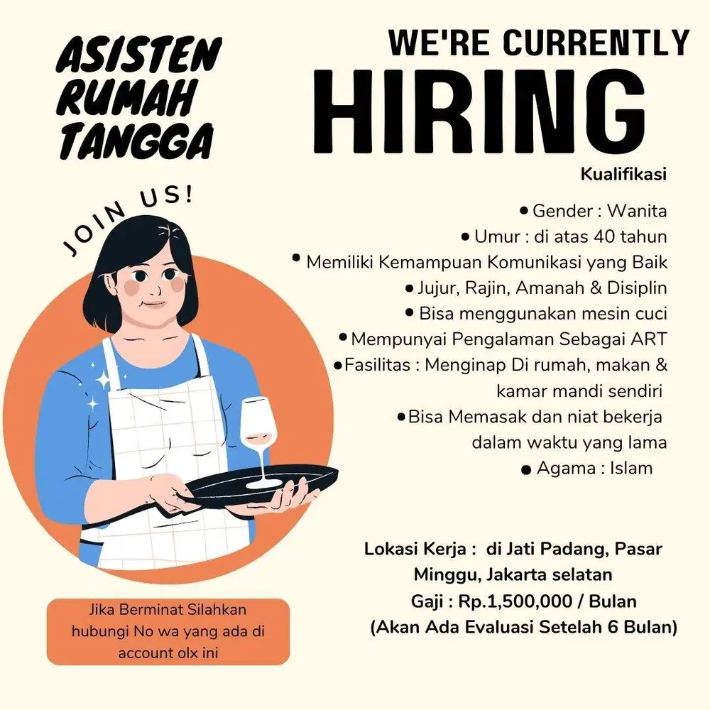 Lowongan Kerja Asisten Rumah Tangga