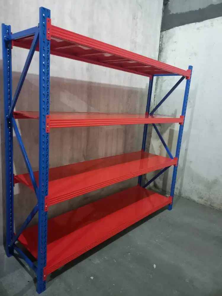 RAK SEHELVING KAPASITAS 300-600KG /LEVEL READY STOK BOLO