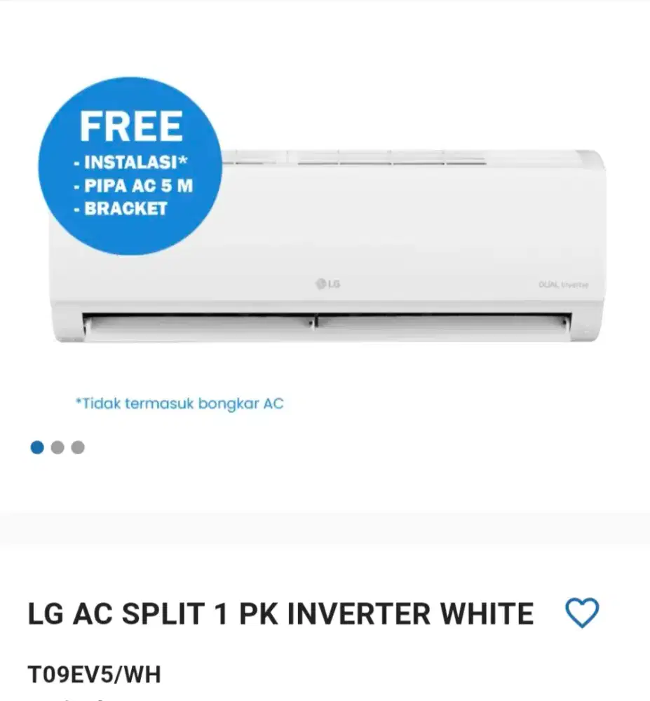 AC SPLIT 1 PK INVERTER WHITE