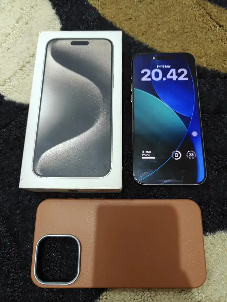 Iphone 15 promax 256gb natural titanium all operator 5G fullset IBOX
