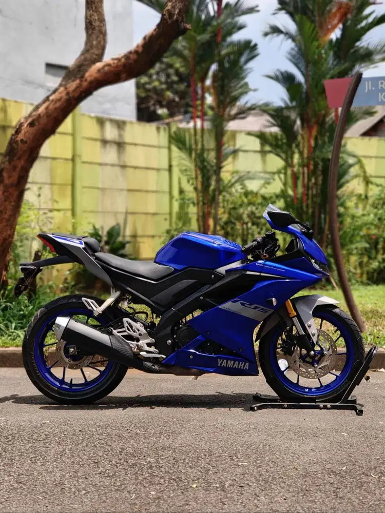 YAMAHA YZF R15 V3 2021 BIRU KM 8K PAJAK PANJANG RASA BARU