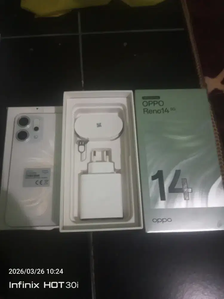 Hp Reno 14 5g 12/256 fulset mulus