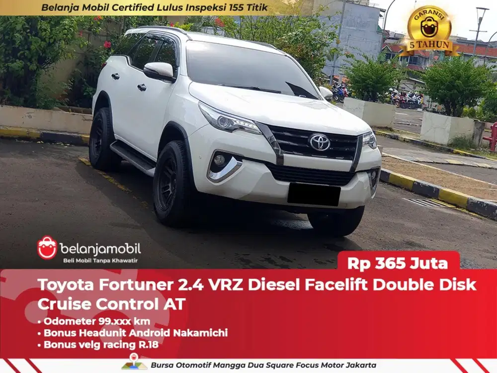 GARANSI 5TH !! FORTUNER VRZ 4X2 DIESEL 2019 / 2020 PUTIH