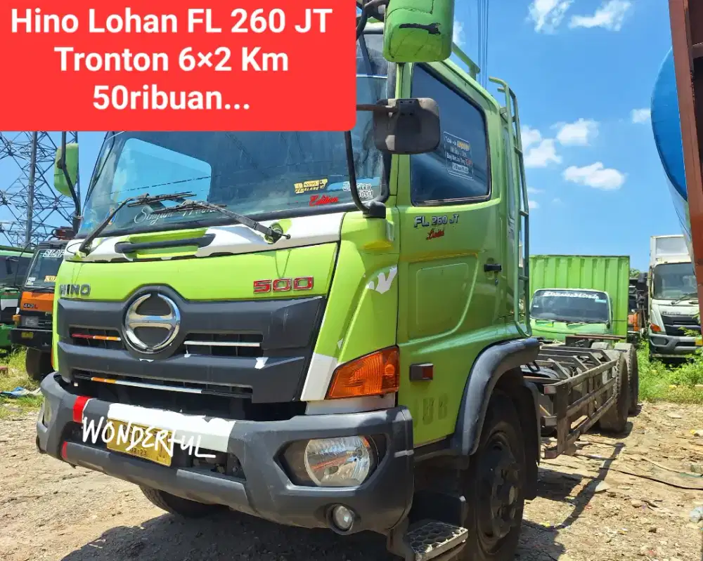 Hino Lohan 500 FL 260 JT Tronton 6×2 Casis kabin Euro2 Bio Solar Turbo