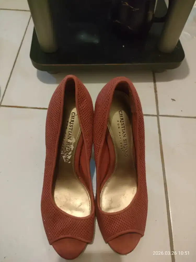 Hels wanita size 37 warna pink