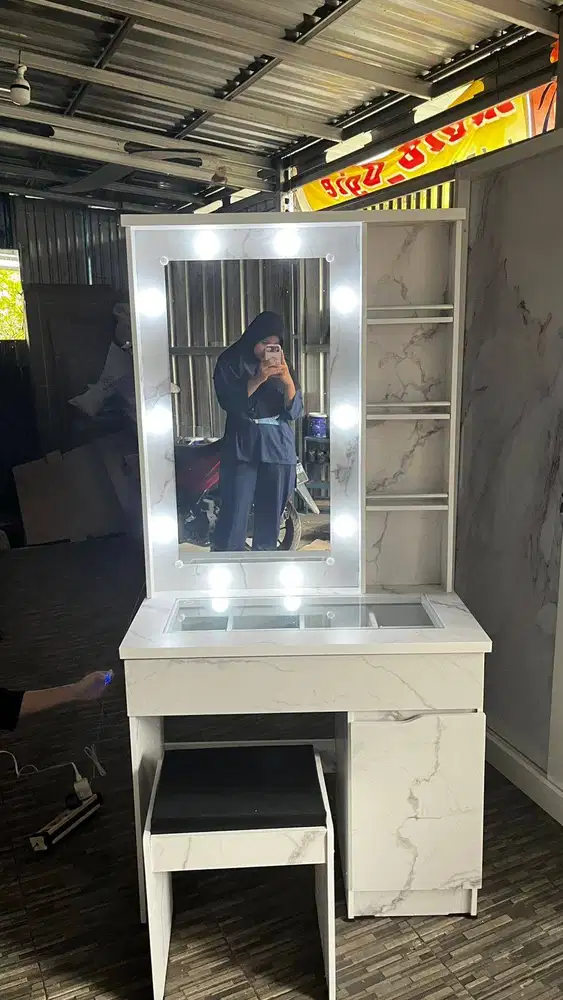 PROMO MEJA RIAS LAMPU LED MOTIF MARBLE MINIMALIS SALE GRATIS ANTAR