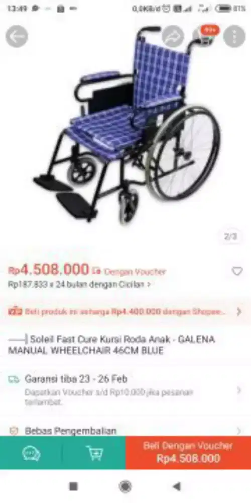 Kursi roda Galena second