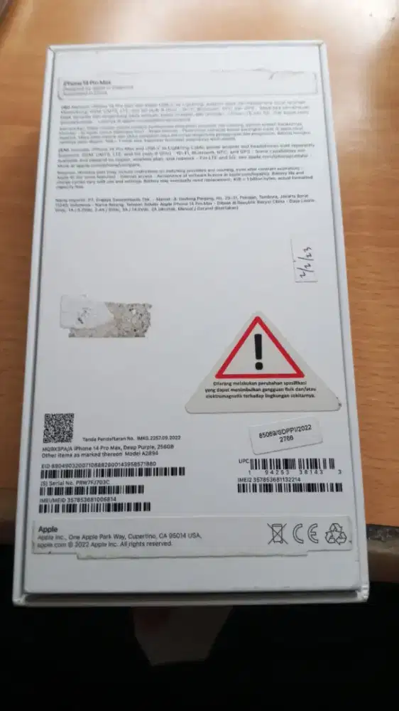 Iphone 14 promax IBOX 256gb deep purple