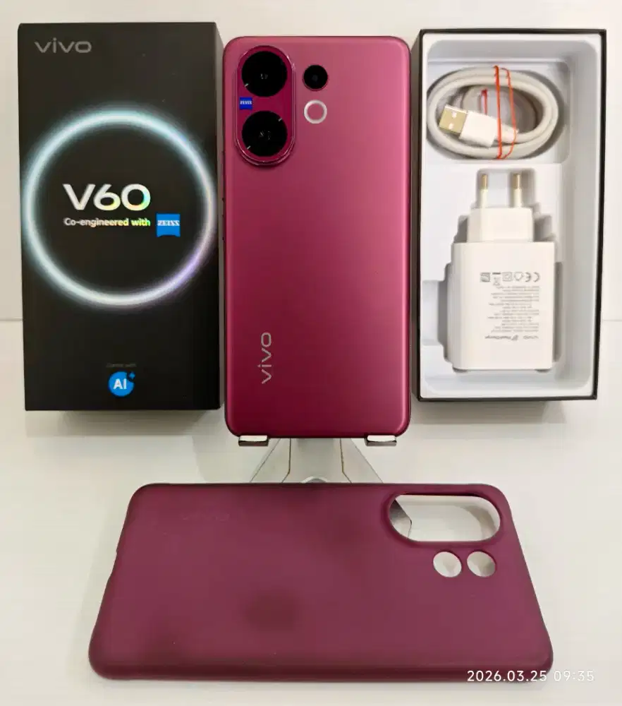 Vivo V60 5G 8+8/256 Gb Likenew 99% Garansi Resmi ON 15 Sep 26 bs TT/BT