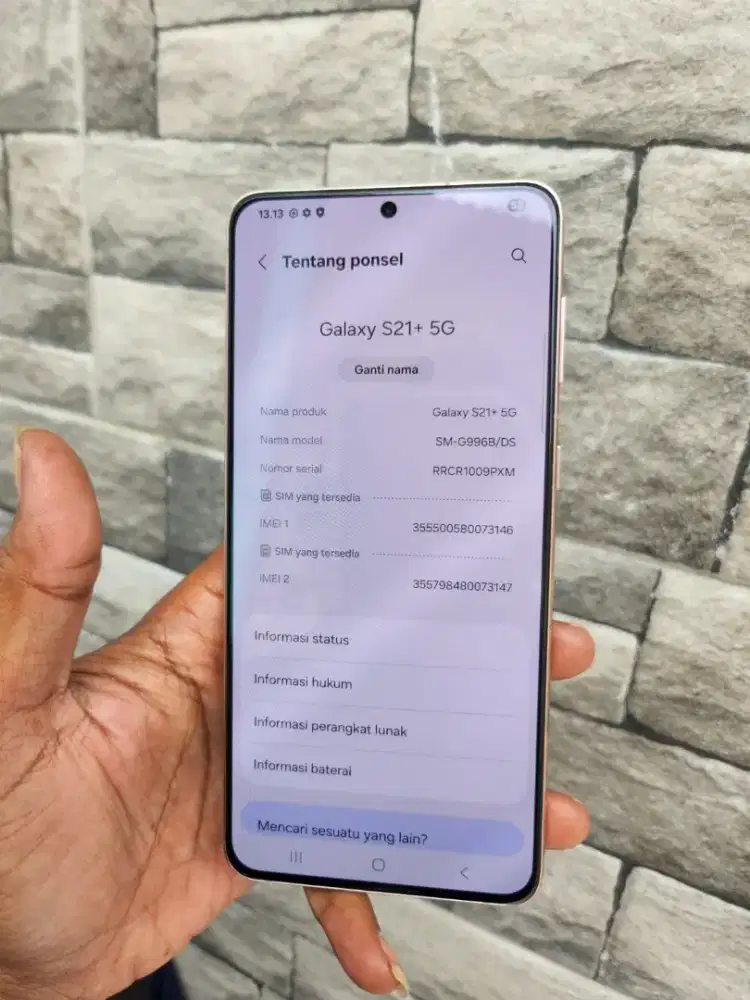 Samsung S21+ 5G 8/256 Sein fullset mlusss like new jossss