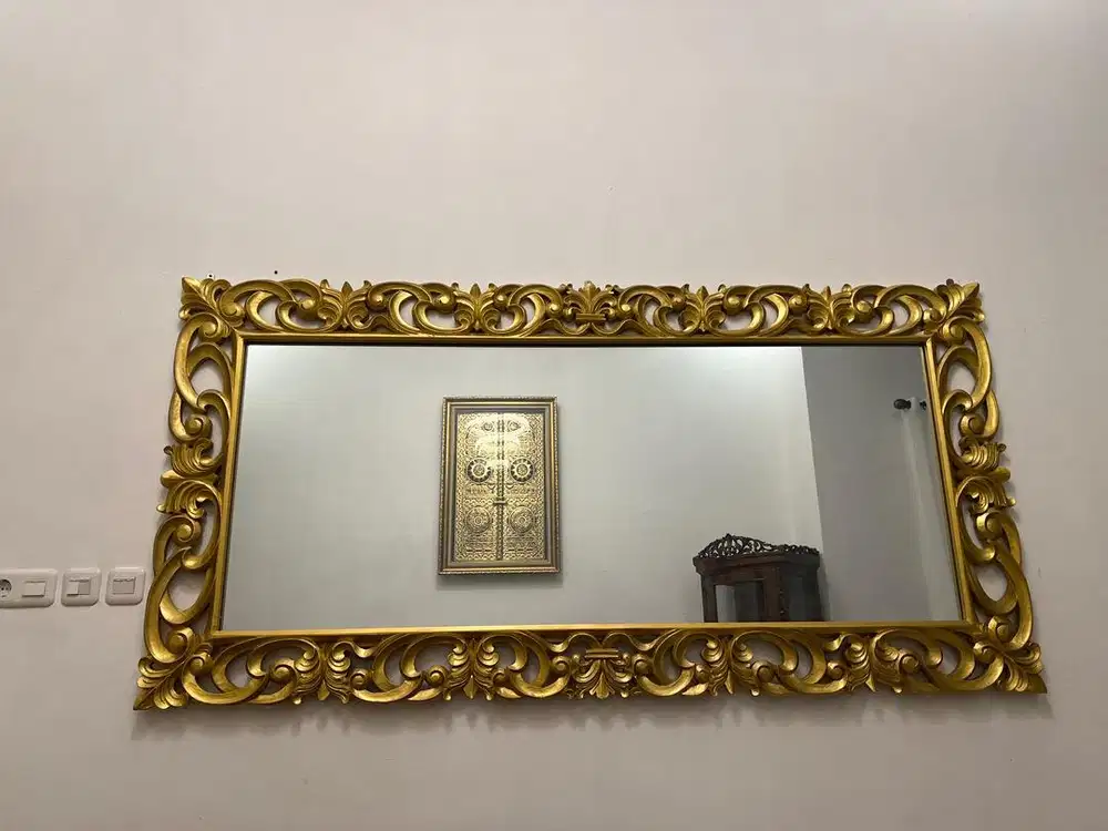 Kaca jati gold, ukuran besar