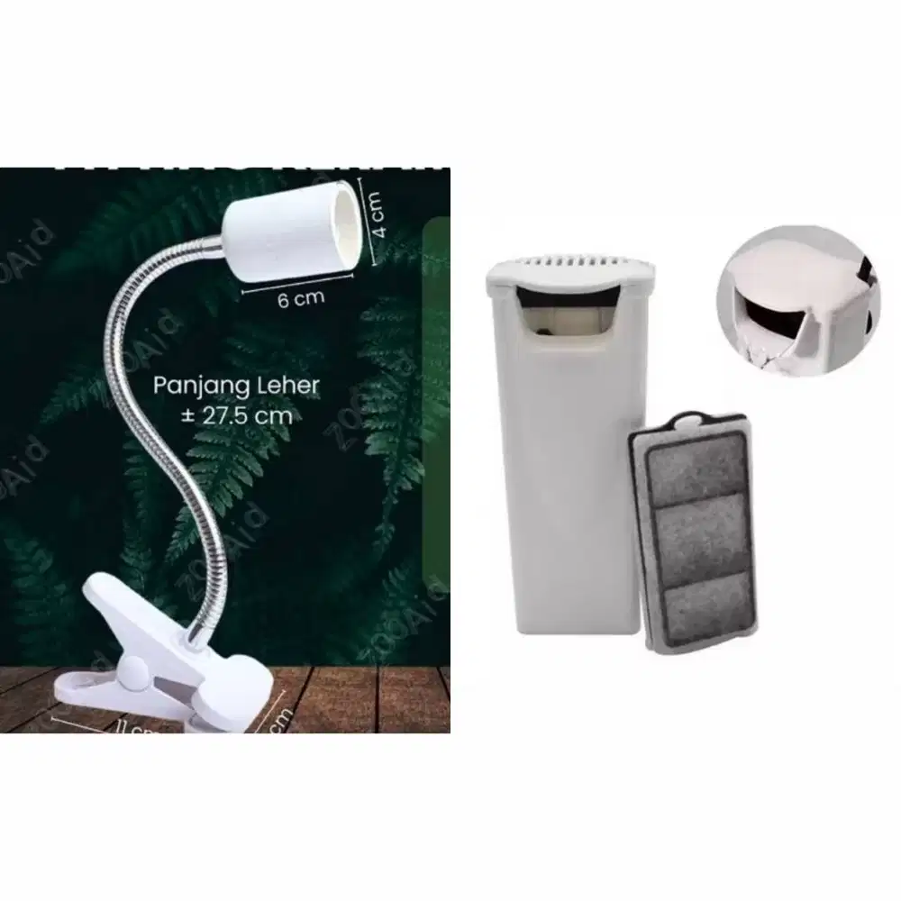 Lampu Panas dan Filter Air kura-kura.