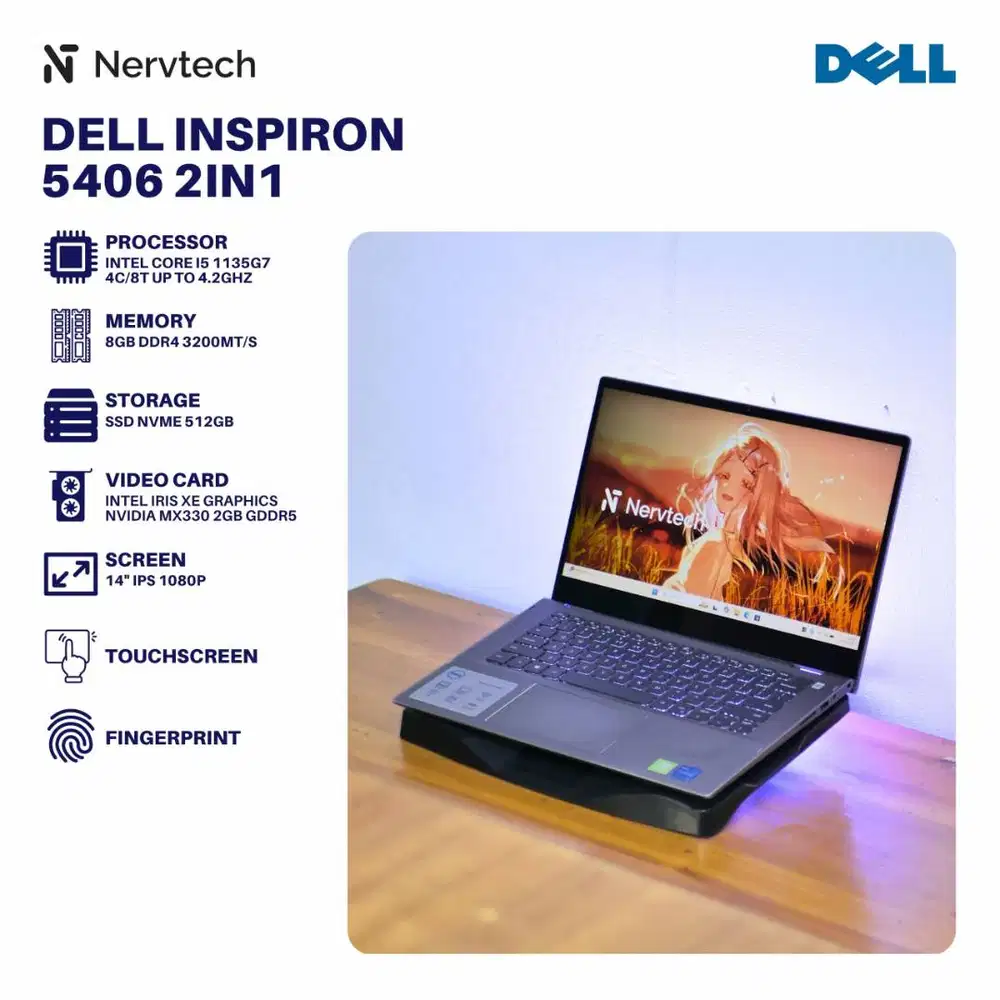 Dell Inspiron 5406 2in1 Core i5 Gen 11 MX330 2GB 8GB/512GB Touch