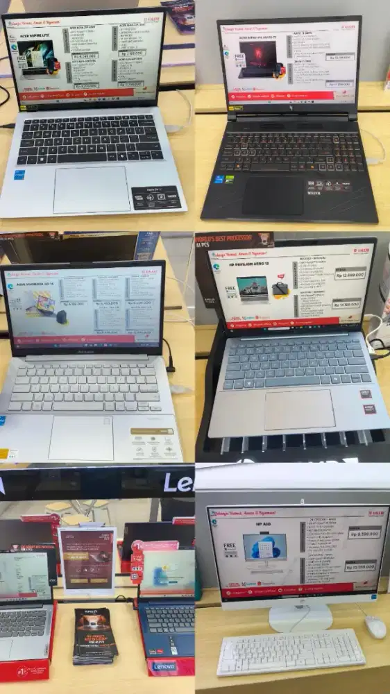 Laptop Lenovo hp acer