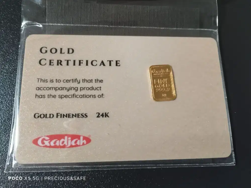 LM Emas Batangan 1 g Logam Mulia Gadjah Gajah Series Gold 1 gram