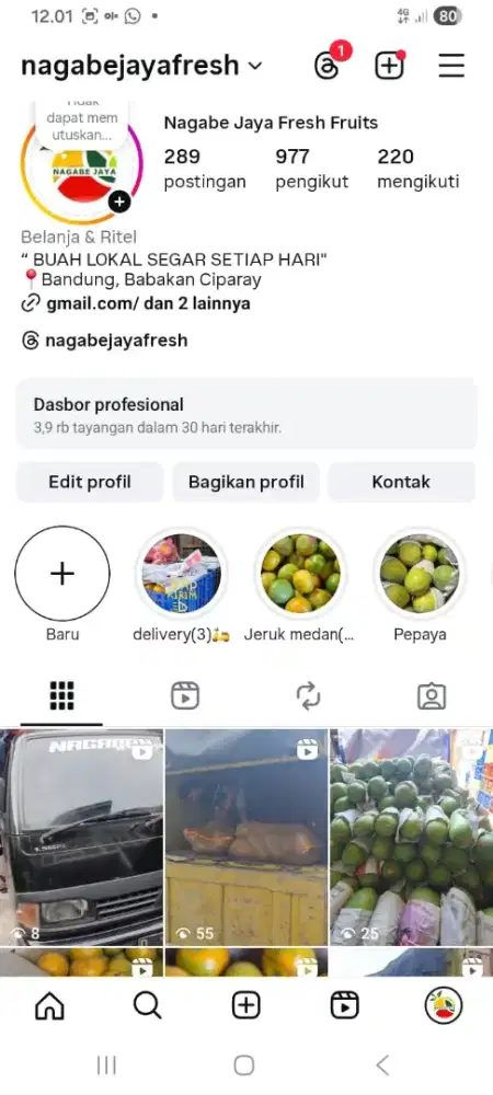 Driver supplier buah lokal