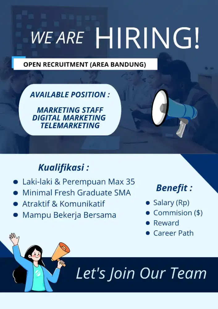 Lowongan Kerja Marketing Di Wilayah Bandung