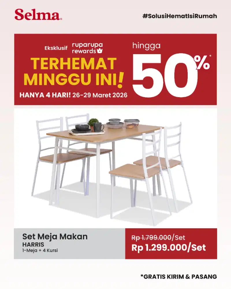 Promo set meja makan