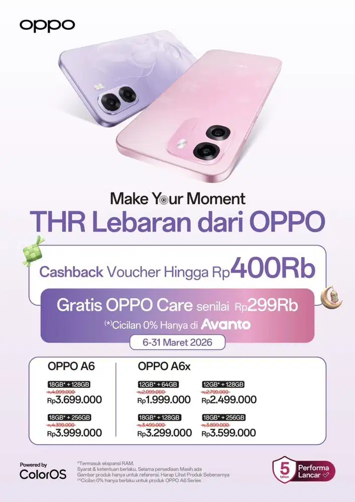 THR LEBARAN DARI OPPO CASHBACK VOCER UP TO 400rb