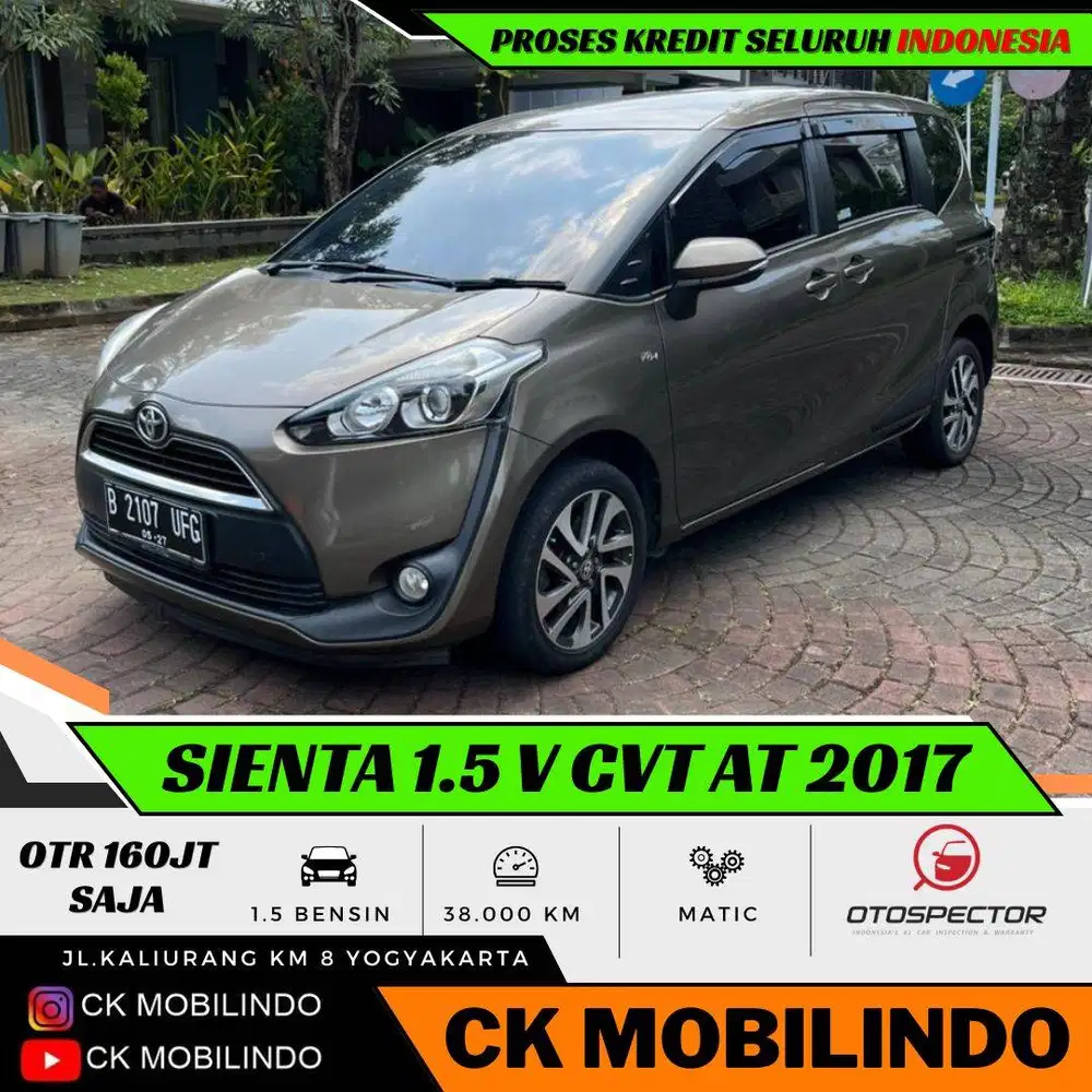 Toyota Sienta V CVT Matic 2017 ANTIK SIMPANAN DP Minim Kredit Murah