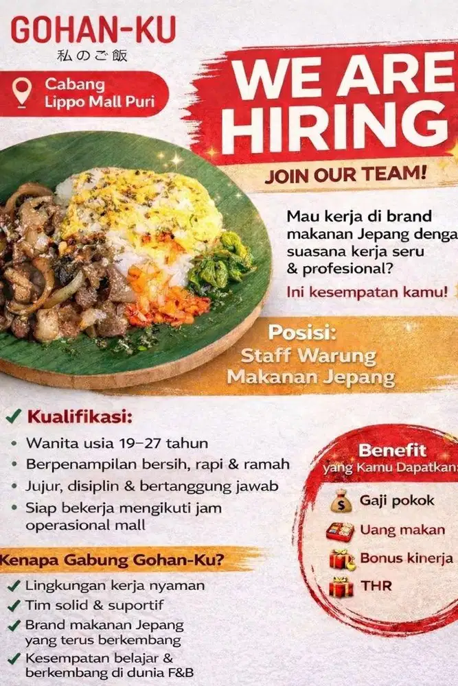 Staff Warung Makanan Jepang