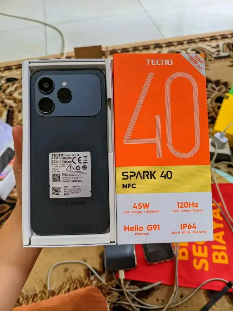 Tecno Spark 40 NFc Ram 6+6/128 Lengkap barang baru buka kotak .hemat