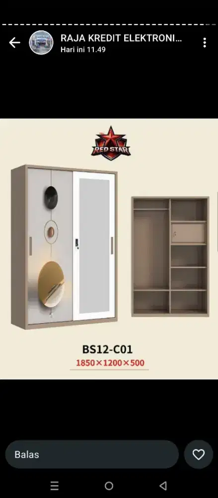 Lemari 2 pintu bs12-c01