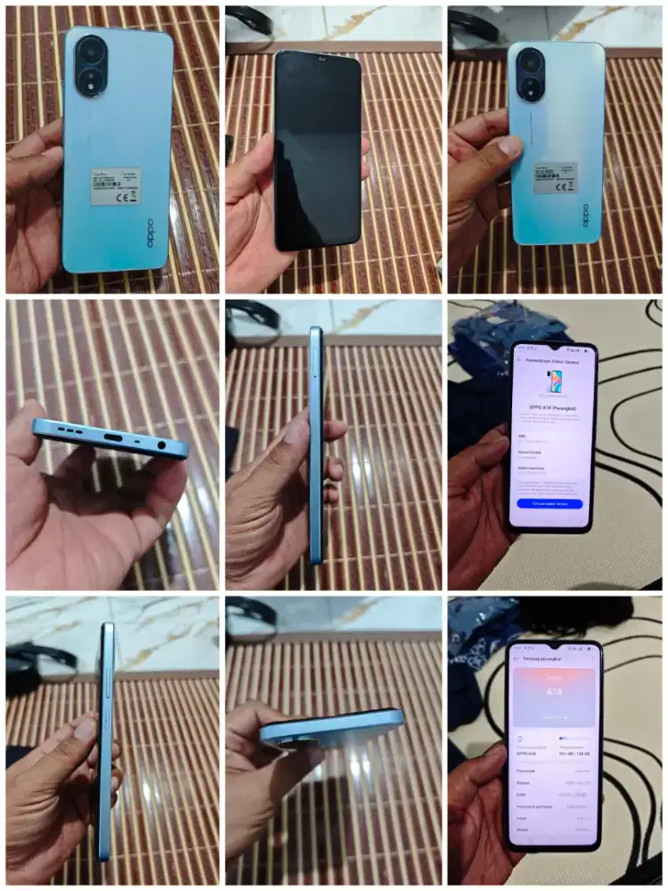 OPPO A18 4G RAM 4GB 128GB FULLSET EKS PAKAI ORTU