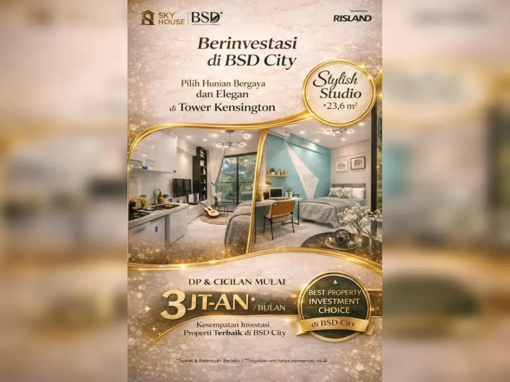Punya Apartemen di BSD? Bisa! Mulai 3JT-an/Bulan Aja