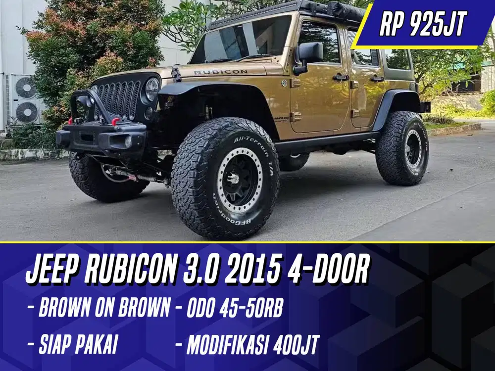 Jeep Rubicon 3.0 10th Anniversary 2015 4 Door Brown Cokelat Coklat