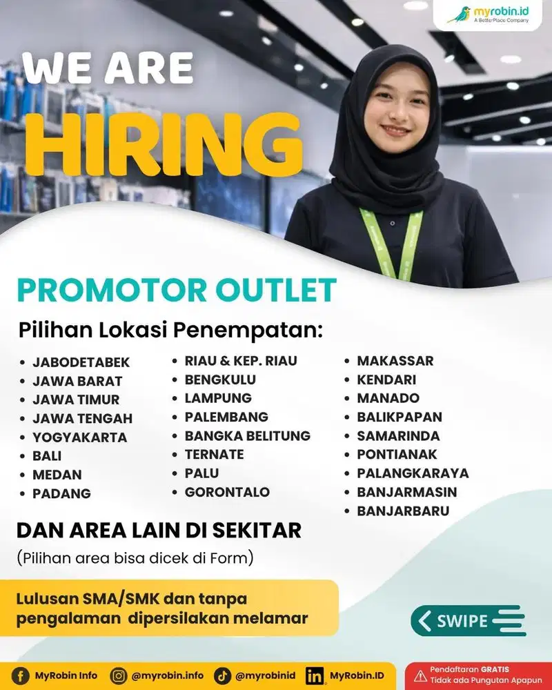 LOWONGAN KERJA PROMOTOR OUTLET