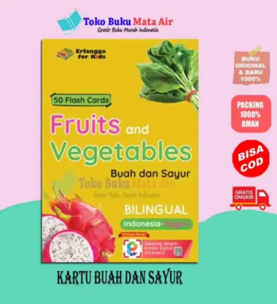 Flash Card buahan dan sayuran