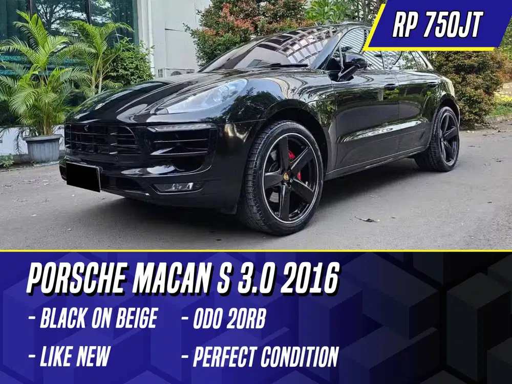 Porsche Macan S 3.0 2016 Black on Beige Hitam