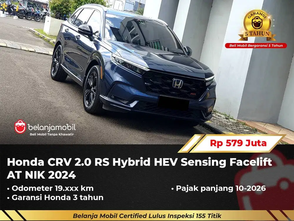[GARANSI 5TH] Honda CR-V CR V CRV 2.0 RS Hybrid HEV Sensing 2024/2025