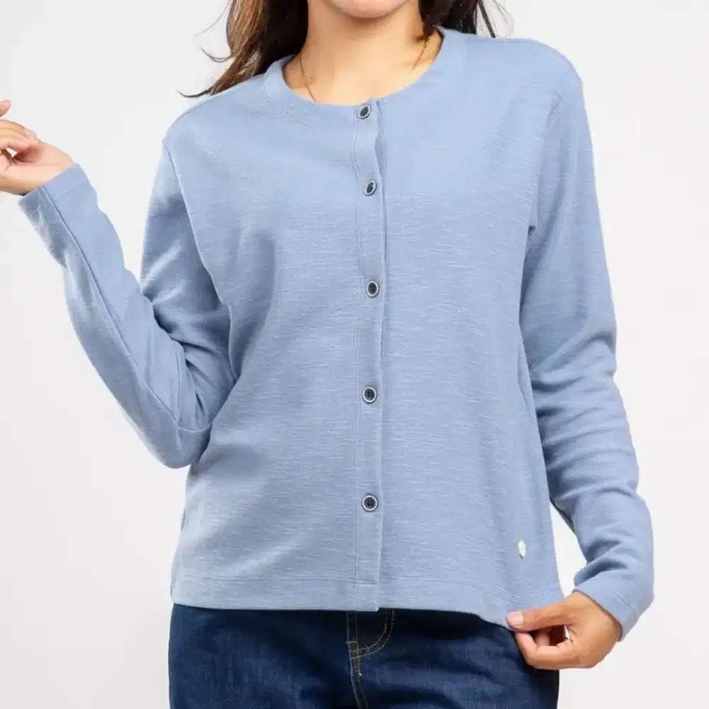 C2 Lovsky Blue Crop Outer Wanita