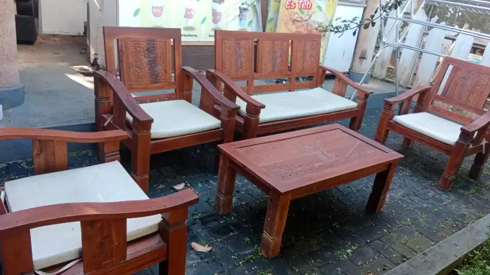 Dijual kursi jati 1 set