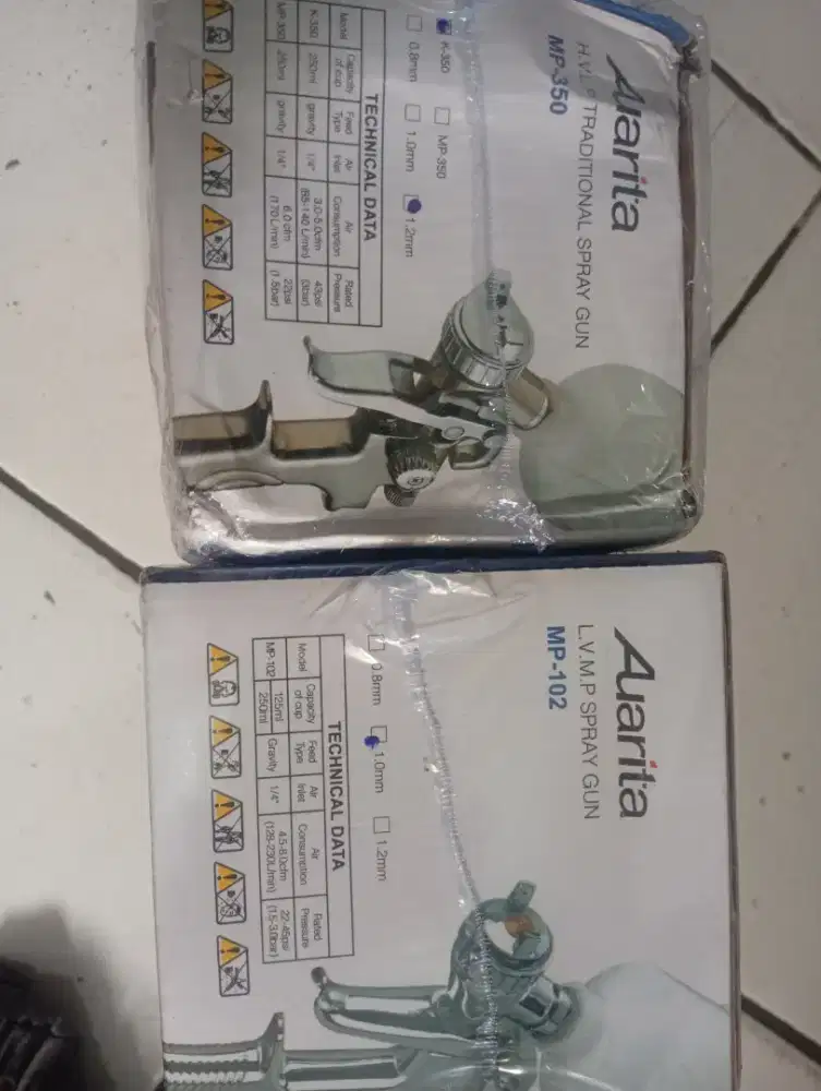 Spray gun merk auarita mp350 & mp 102
