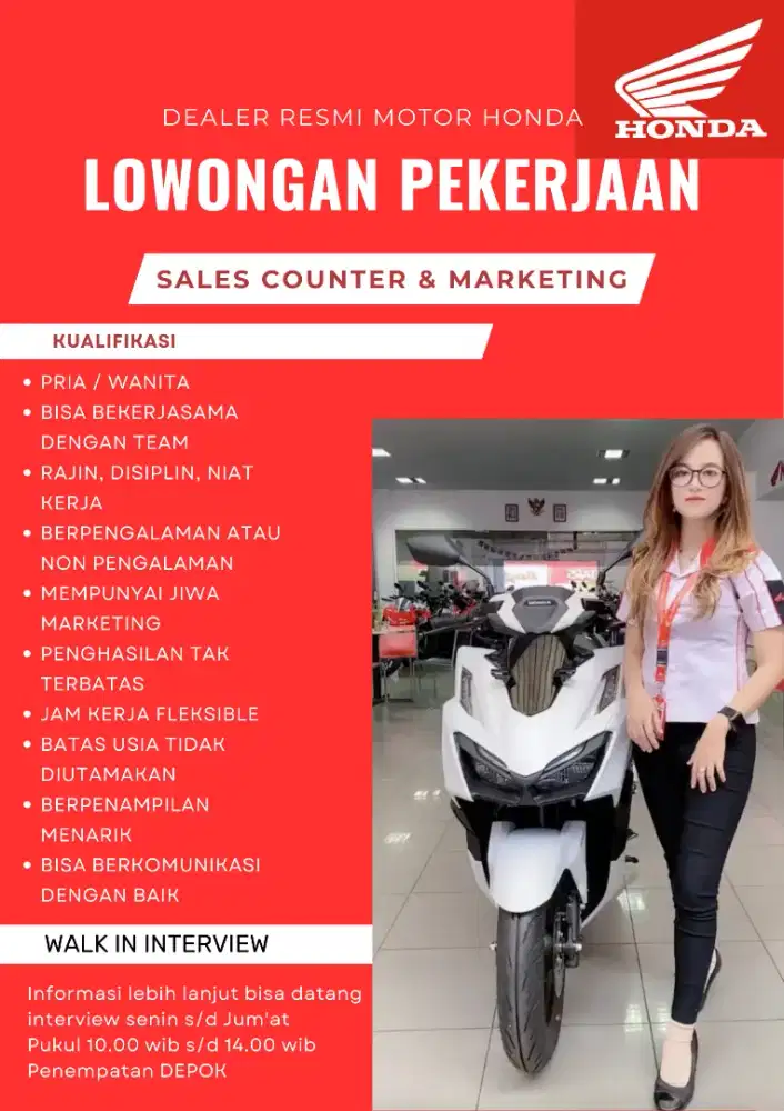 Sales Counter motor depok