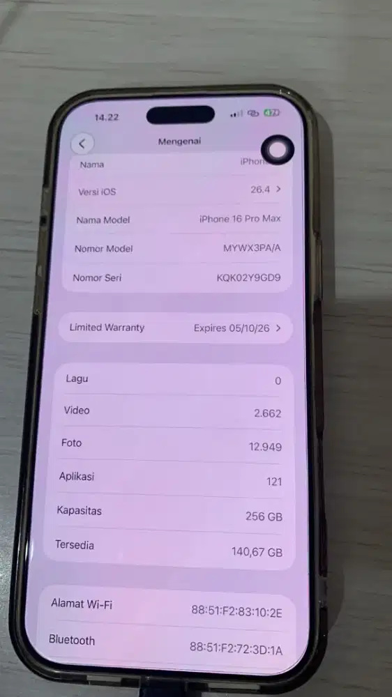 IPhone 16 promax 256 gb ibox garansi on