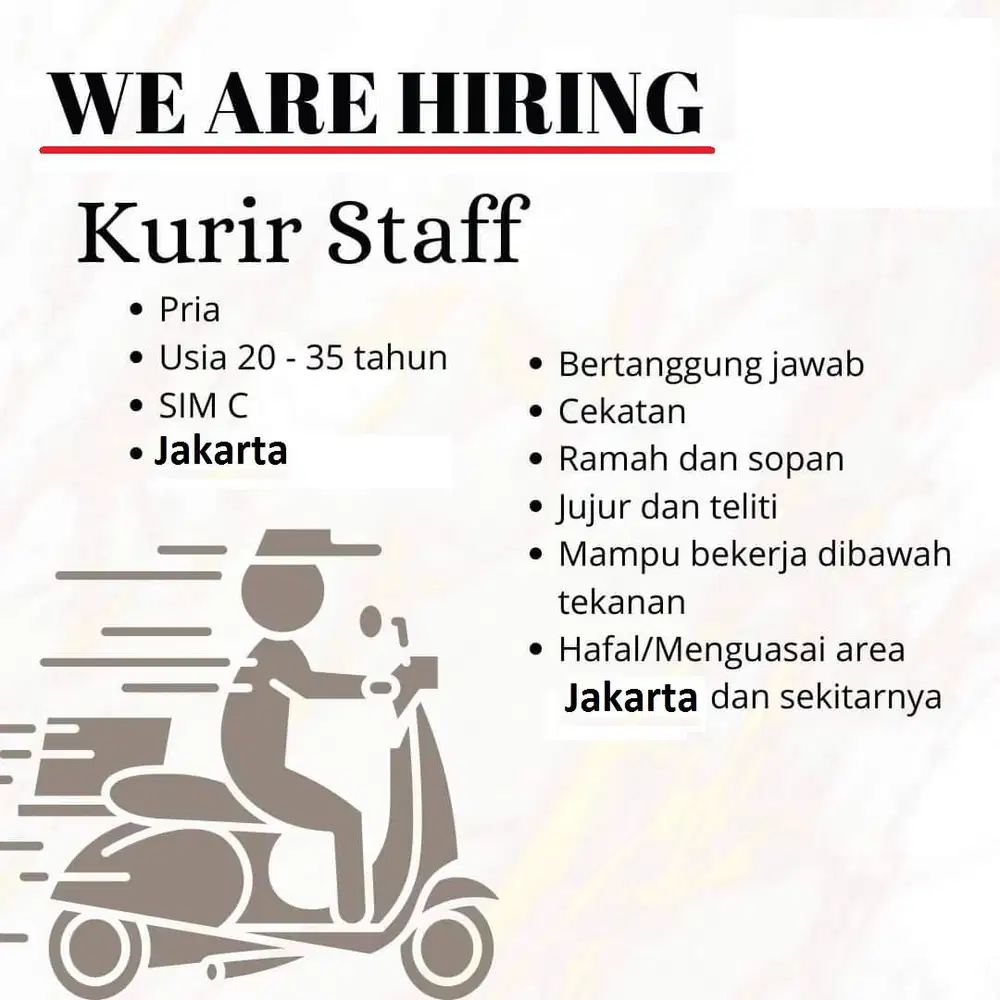 lowongan pekerjaan loker kurir