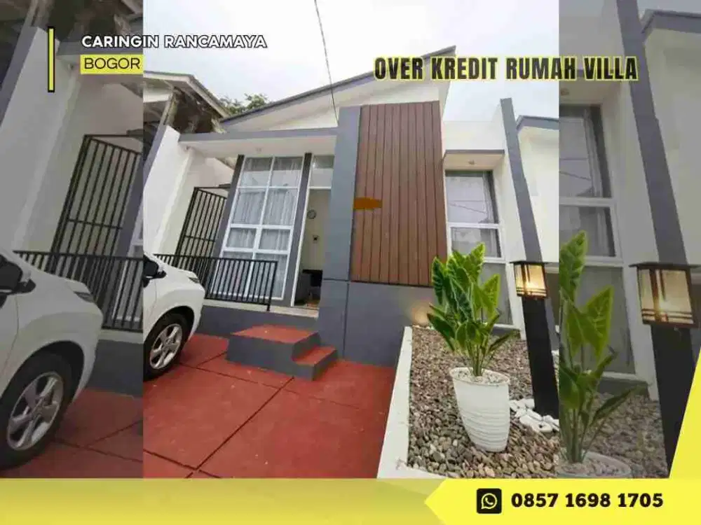 Jual Take Over Rumah Villa Sejuk 48JT 5 Menit Tol Caringin di Rancamaya Bogor
