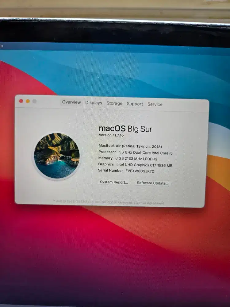 Macbook air retina 13 inch 2018 second resmi