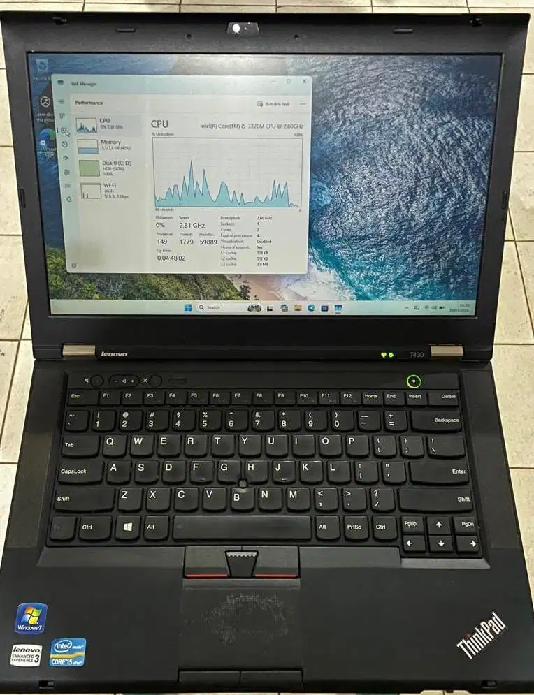 Lenovo thinkpad T430 i5 gen 3 Ram 8gb Hdd 320gb