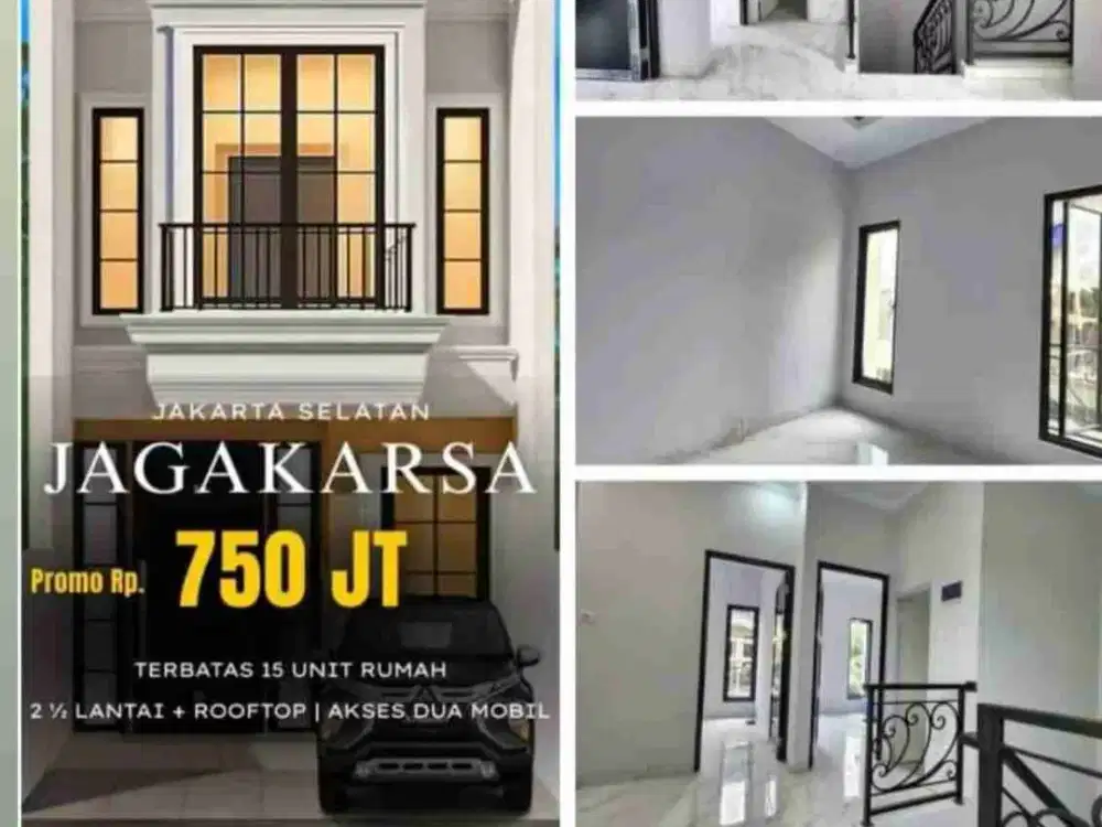 Dijual murah rumah cluster 2 lantai di Jagakarsa Jakarta Selatan